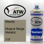 Preview: Mazda, Mojave Beige Metallic, 11F: 400ml Sprühdose, von ATW Autoteile West.